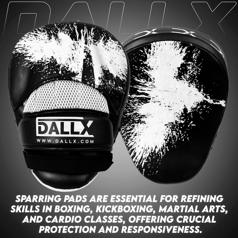 DALLX Sports Punch Mitts Target Focus Pads Hook and Jab Curved for MMA Training Martial Arts Karate Kickboxing Muay Thai with Adjustable Straps Ventilated - Image 3